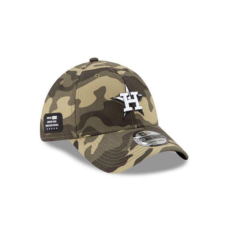 MLB Houston Astros Armed Forces Weekend 39Thirty Stretch Fit (SZG5736) - Green New Era Caps